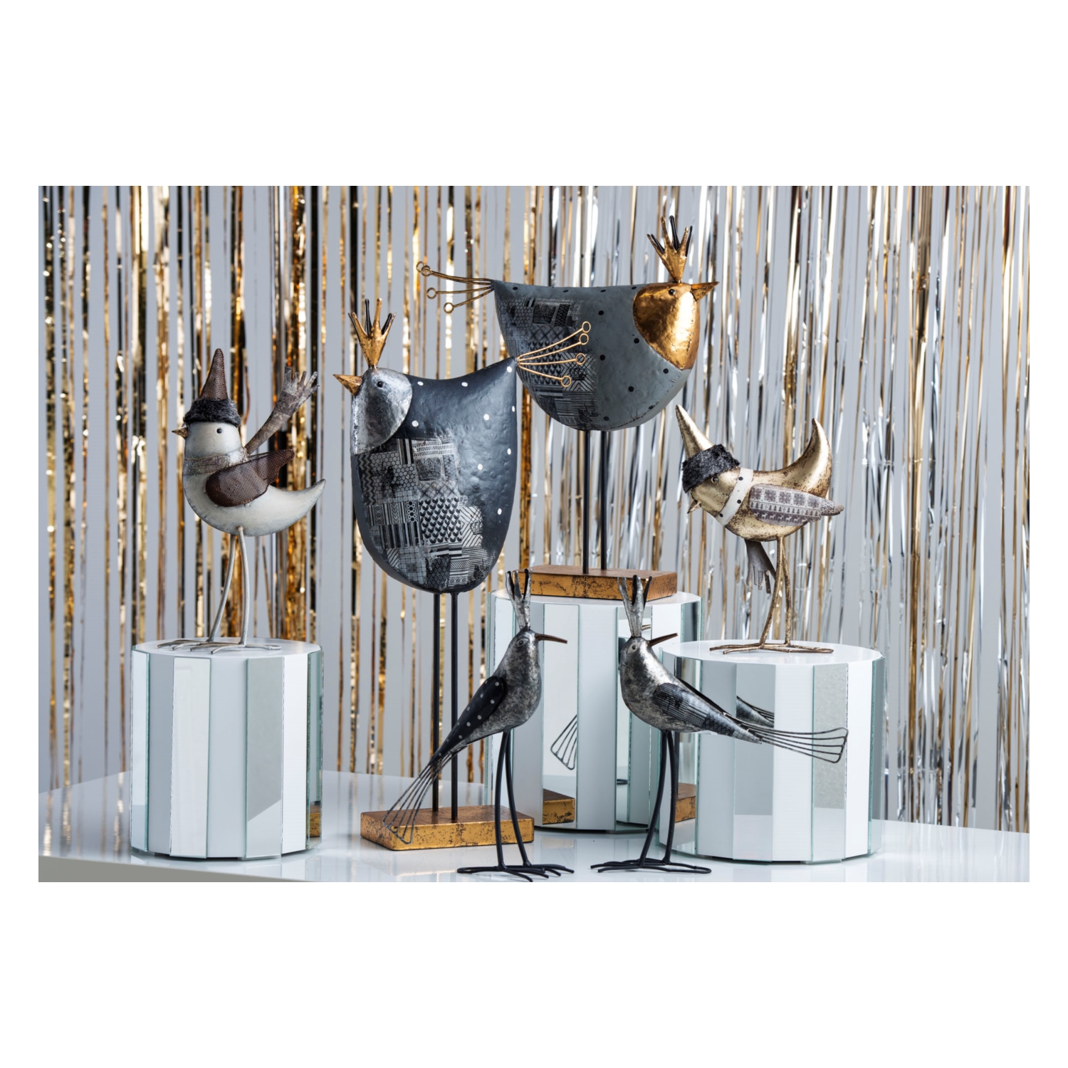 KUŞ METAL BİBLO 20x8x39 CM