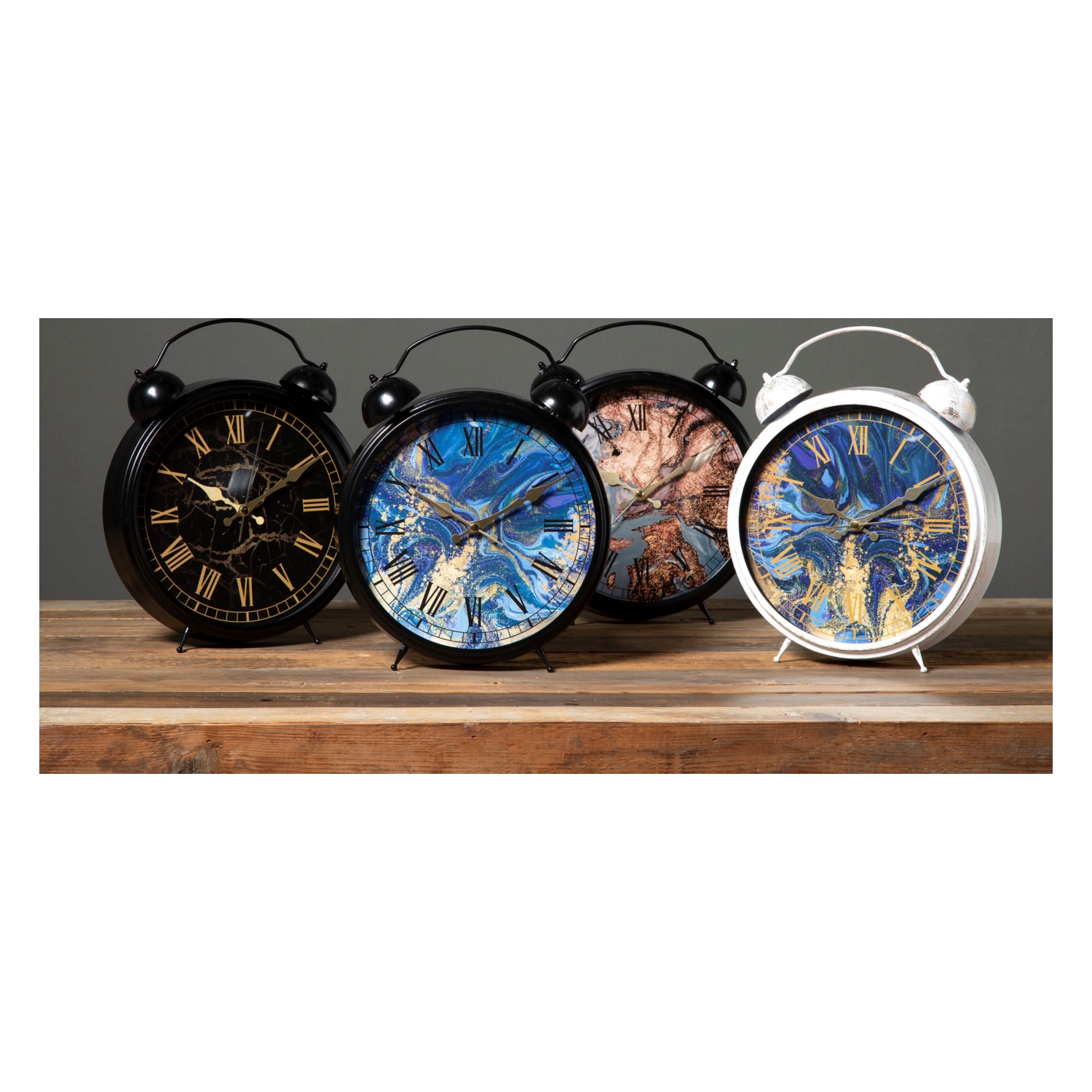 MARBLE MASA SAATİ 25 CM MAVİ