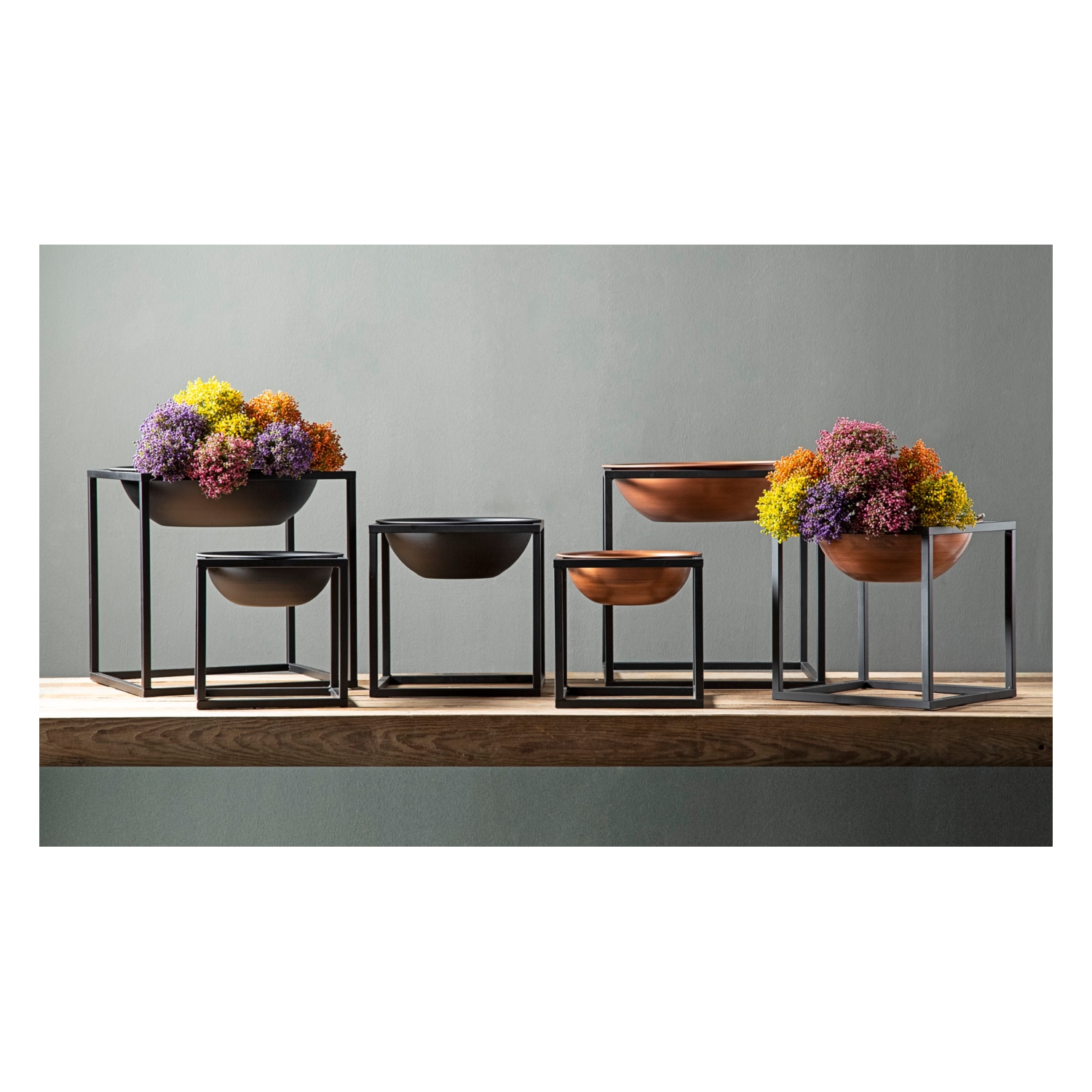 GALVANİZ ÇİÇEKLİK 26X26CM BAKIR