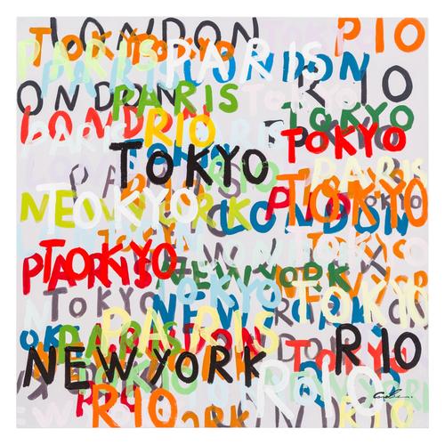  COLORFUL CITYS YAĞLI BOYA TABLO 100X100 CM