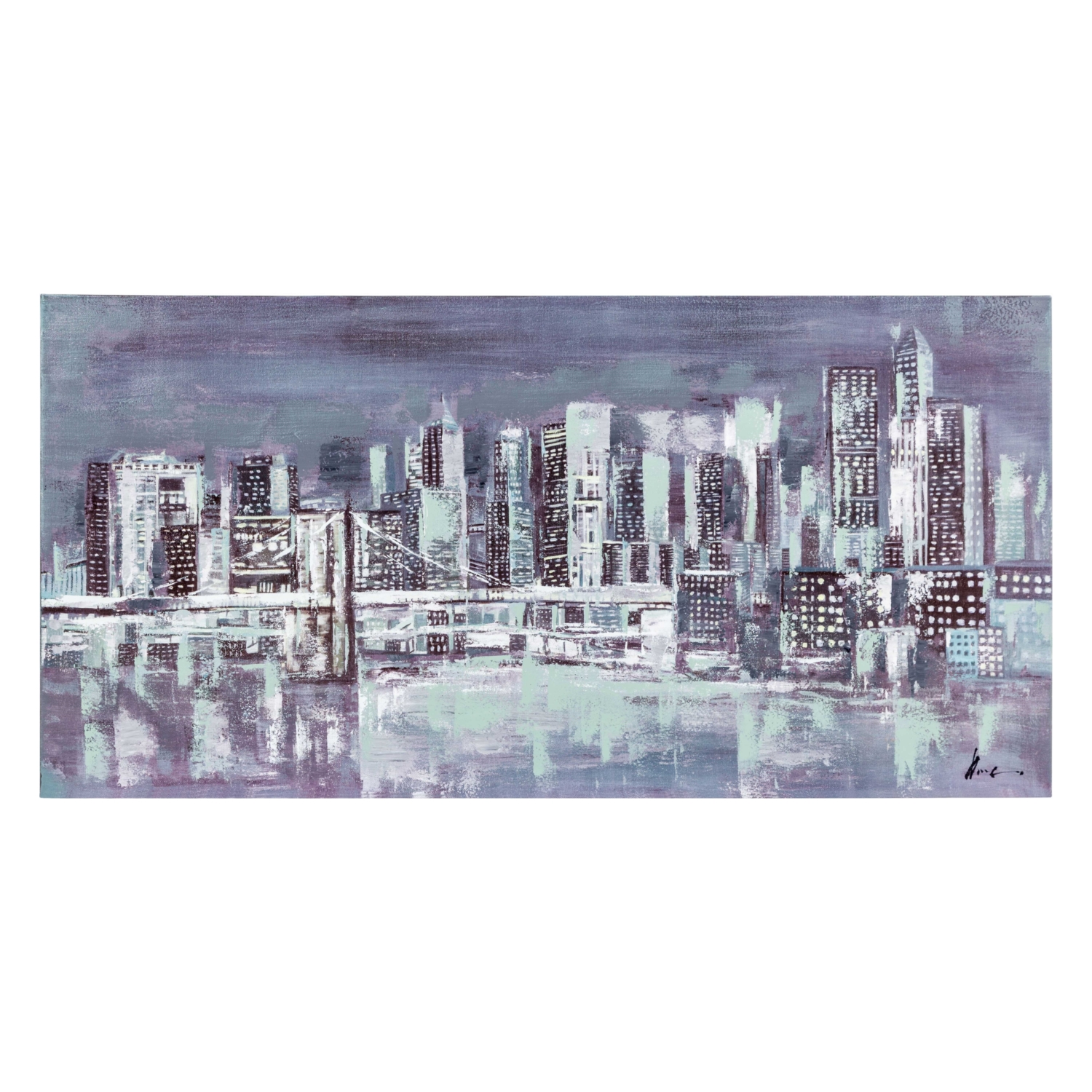 DARKNESS IN CITY YAĞLI BOYA TABLO 70X140 CM