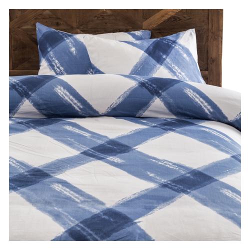  VİLLA MAVİ POLYCOTTON ÇİFT KİŞİLİK NEVRESİM TAKIMI MAVİ 200X220 CM