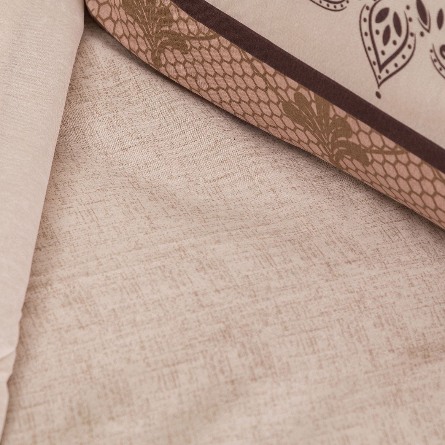 SHAYLA KAHVE ÇİFT KİŞİLİK NEVRESİM TAKIMI 200X200 CM