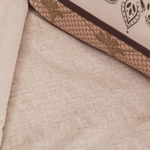  SHAYLA KAHVE ÇİFT KİŞİLİK NEVRESİM TAKIMI 200X200 CM