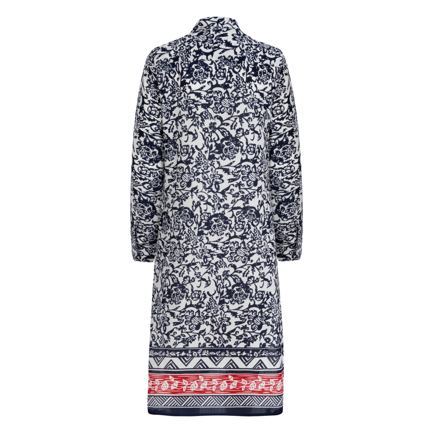 ETNİK DESENLİ MİDİ BOY GÖMLEK ELBİSE