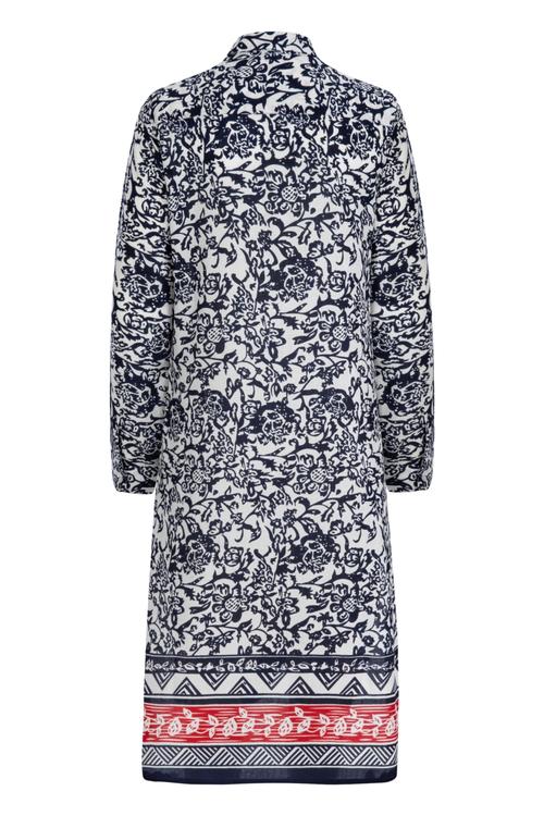  ETNİK DESENLİ MİDİ BOY GÖMLEK ELBİSE