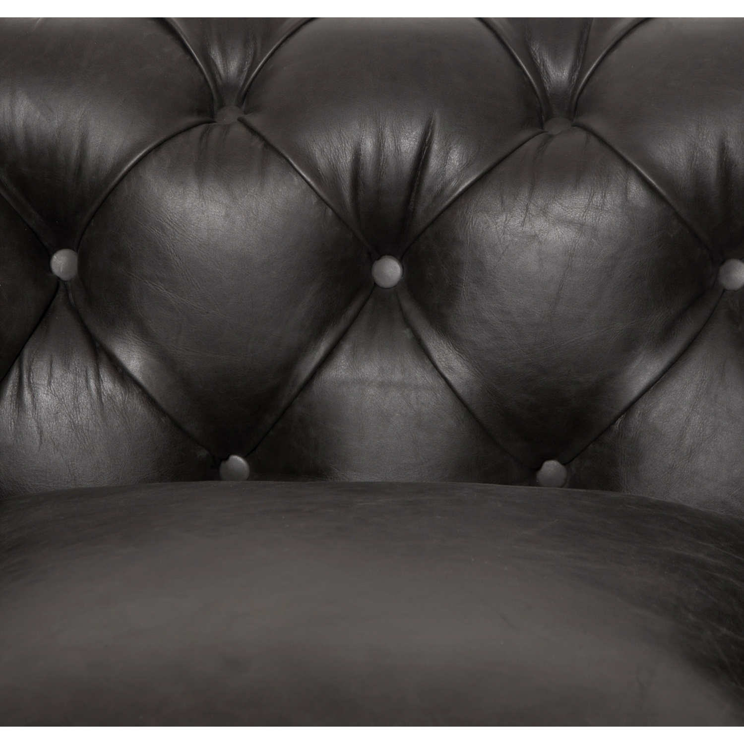 KENSINGTON TEKLİ DERİ CHESTER KOLTUK NATURAL WASHED EBONY