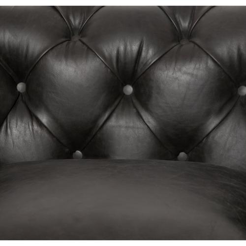  KENSINGTON TEKLİ DERİ CHESTER KOLTUK NATURAL WASHED EBONY