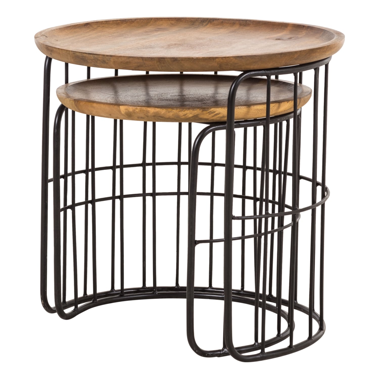 CARRIE MASİF AHŞAP 2'Lİ ZİGON SEHPA