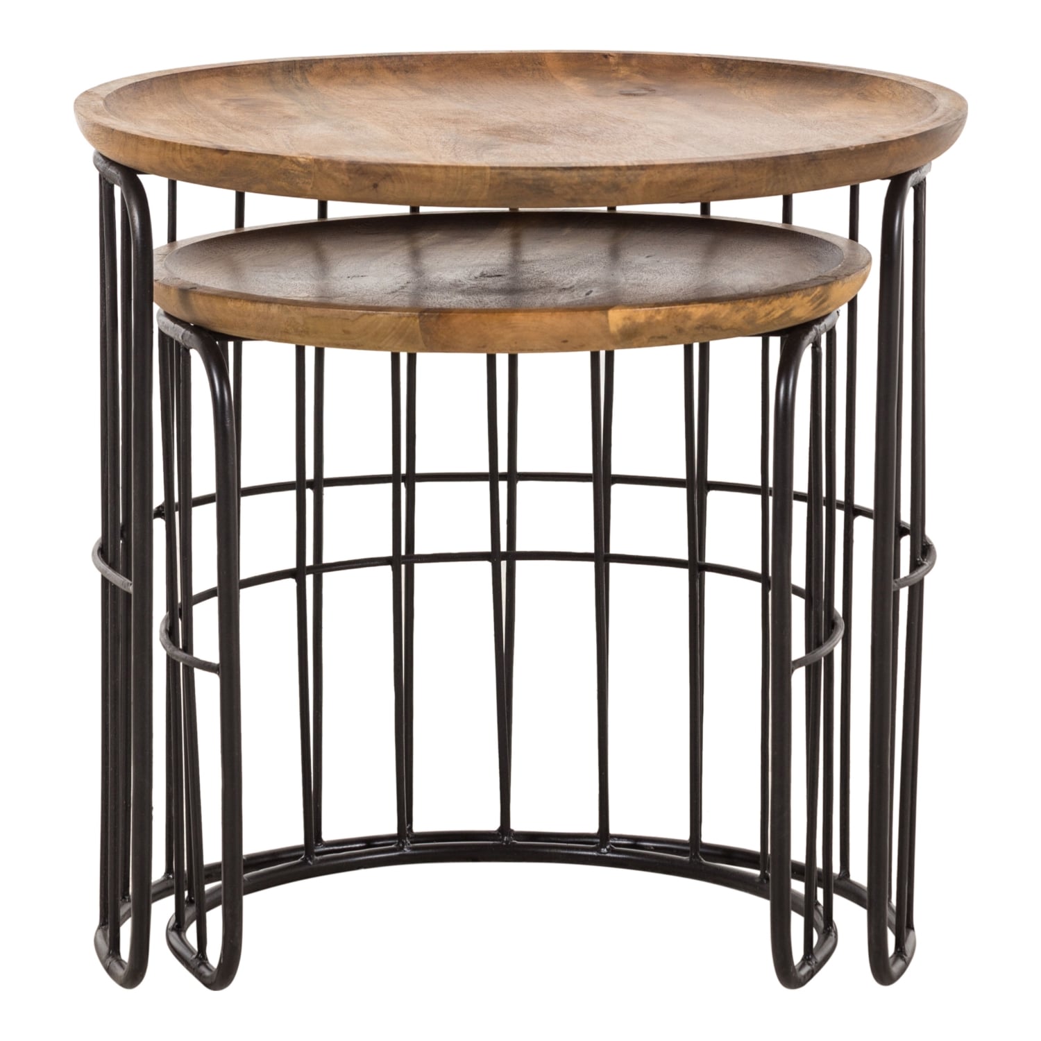 CARRIE MASİF AHŞAP 2'Lİ ZİGON SEHPA