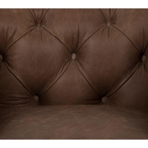  KENSINGTON TEKLİ DERİ CHESTER KOLTUK NATURAL WASHED CHOCOLATE