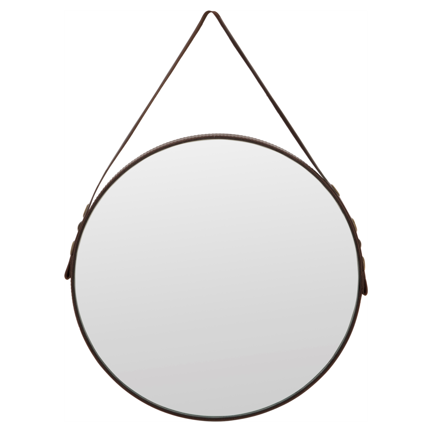 DERİ KEMERLİ ASKILI AYNA 35 CM