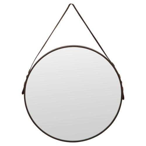  DERİ KEMERLİ ASKILI AYNA 35 CM