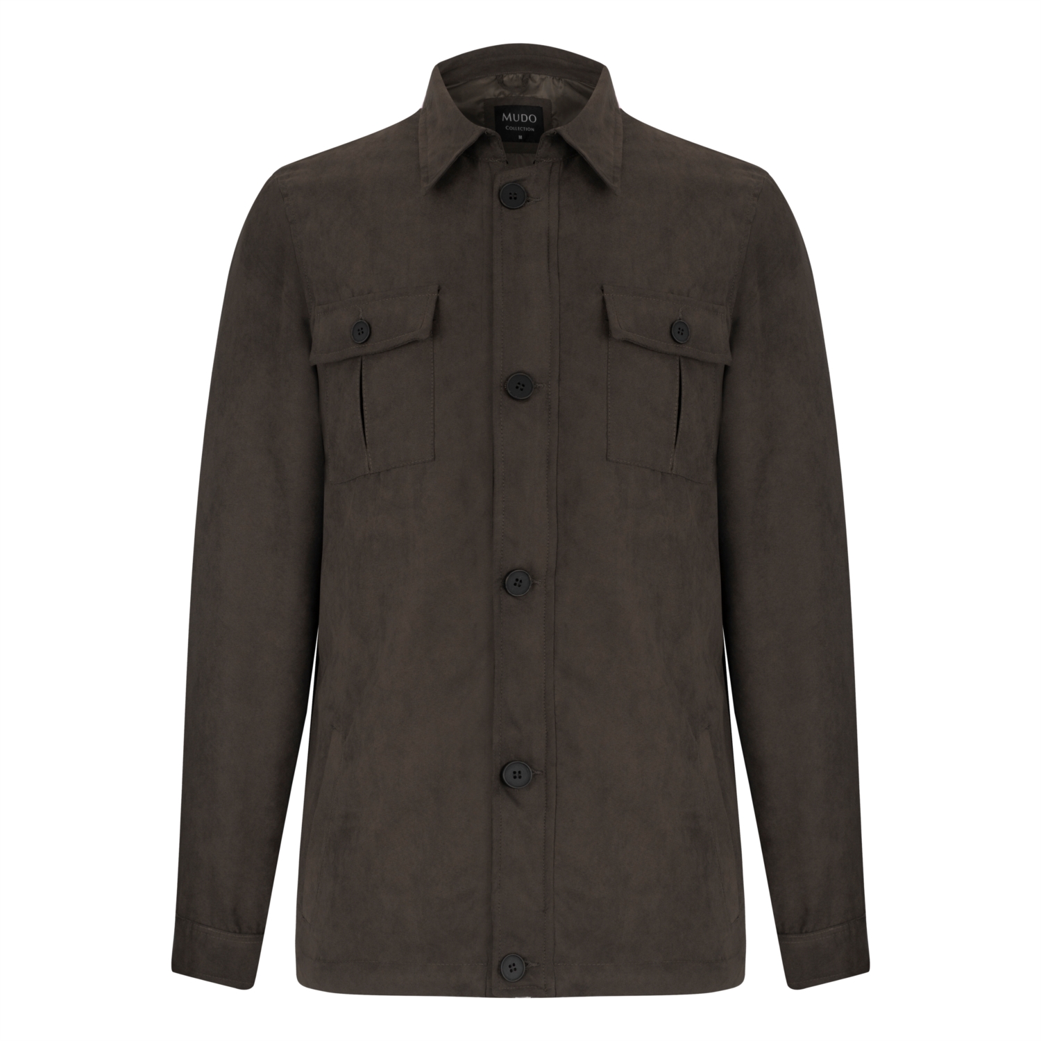 NUBUK GÖRÜNÜMLÜ DÜĞMELİ CEKET