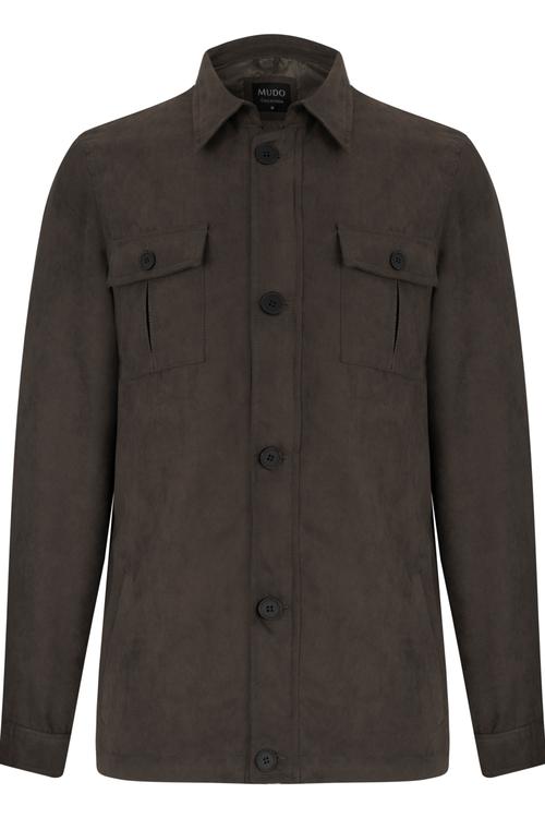  NUBUK GÖRÜNÜMLÜ DÜĞMELİ CEKET