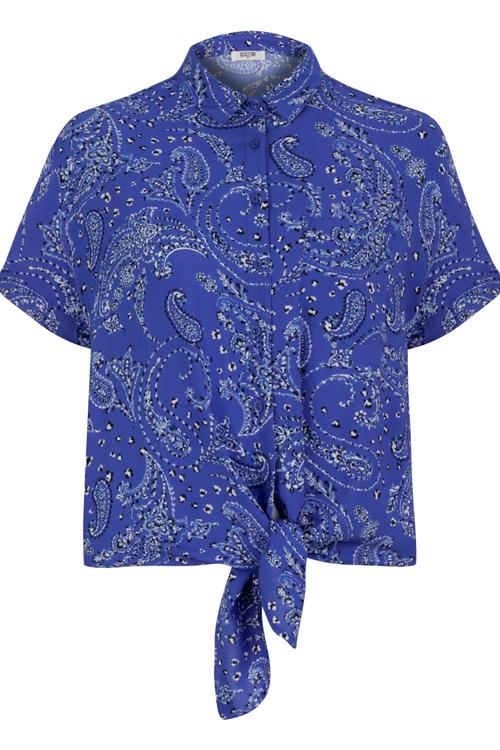  BELDEN BAĞLAMALI ETNİK VİSKOZ GÖMLEK