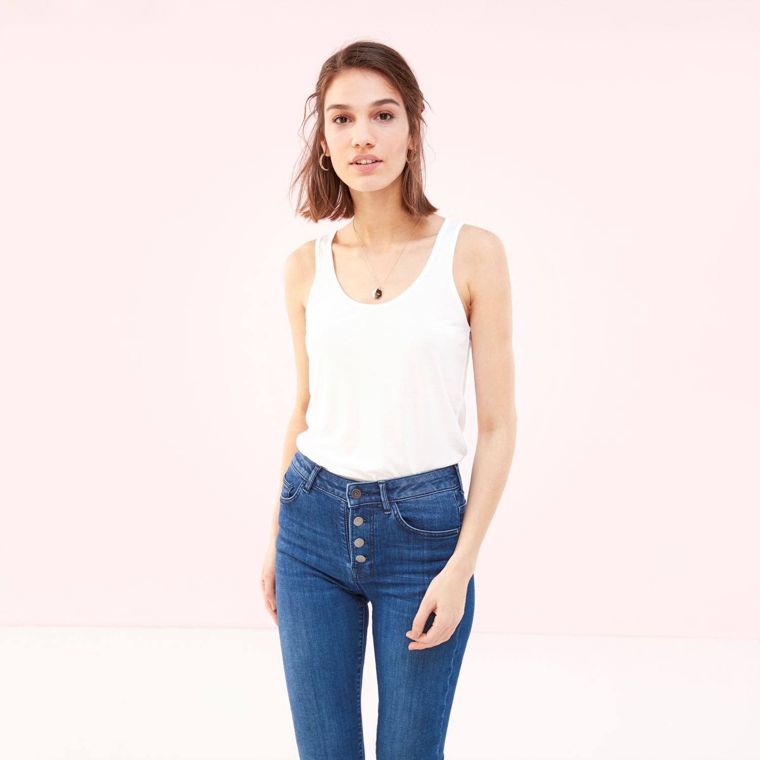 BİSİKLET YAKA ASKILI ATLET