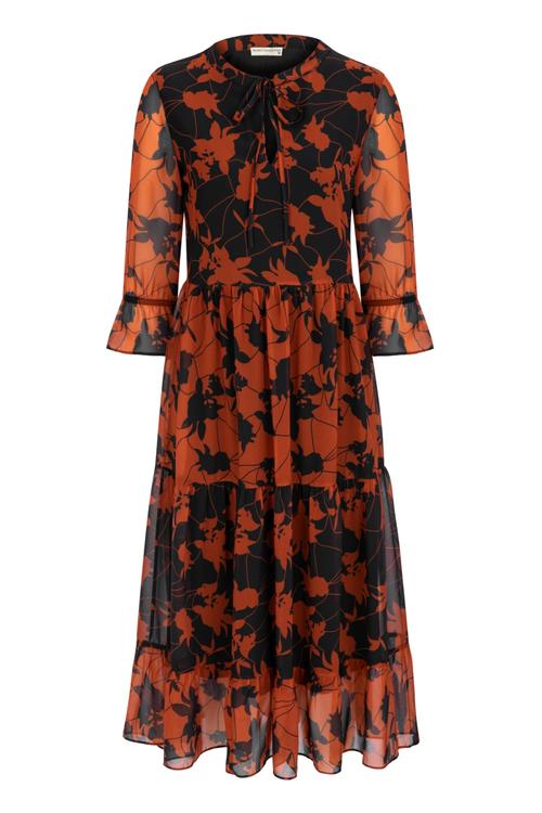  ÇİÇEKLİ MİDİ BOY ELBİSE