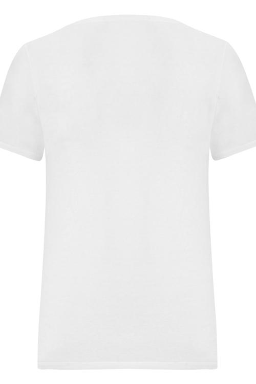  V YAKA PAMUKLU KISA KOLLU T-SHIRT