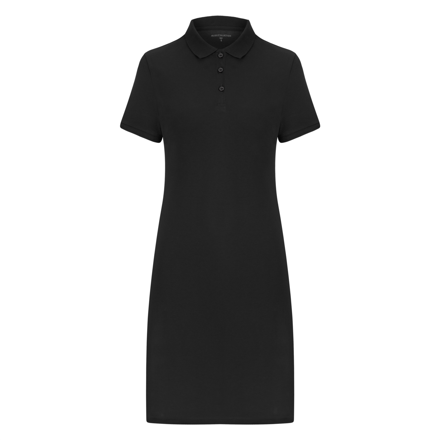 POLO YAKA KISA KOLLU MİNİ ELBİSE