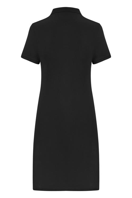  POLO YAKA KISA KOLLU MİNİ ELBİSE