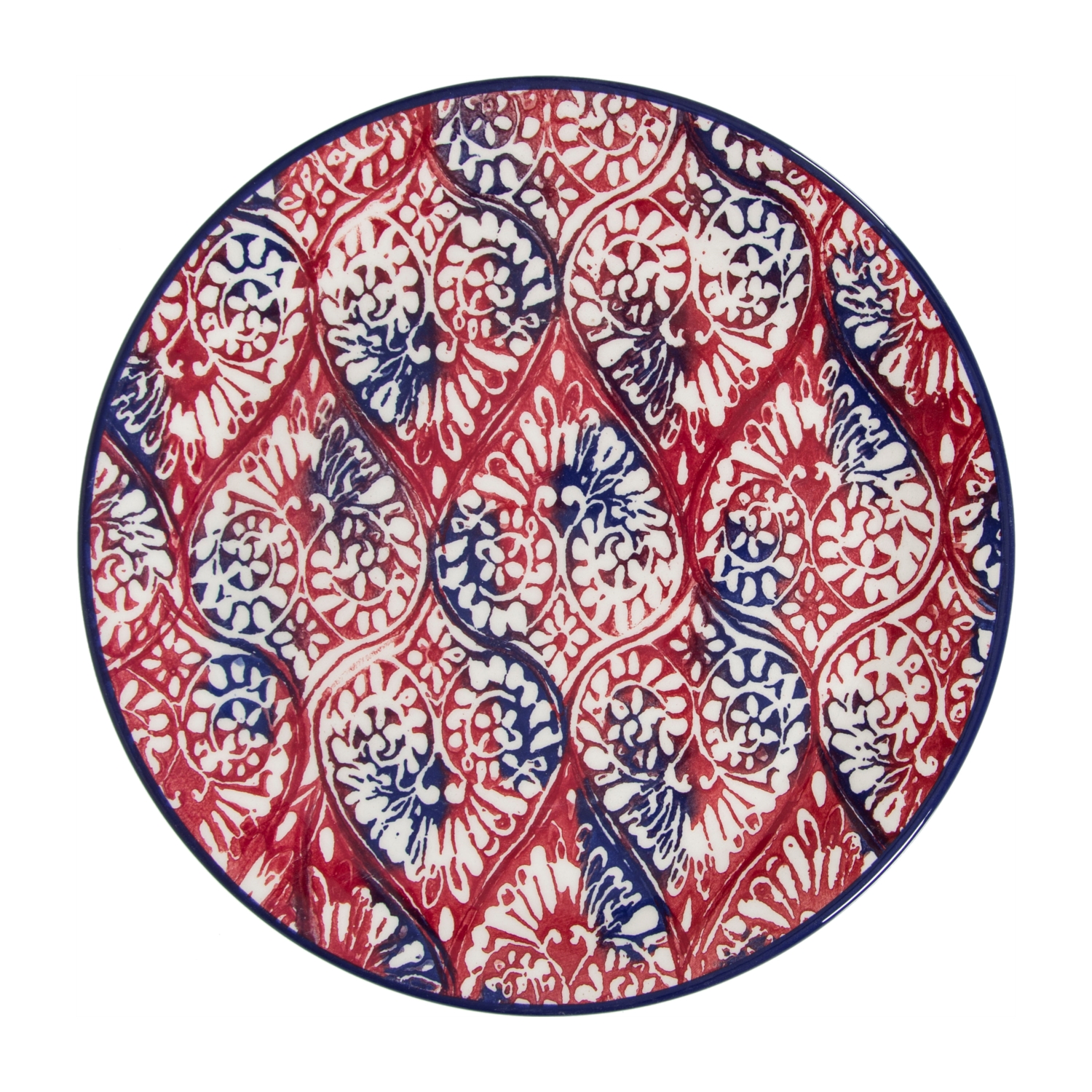 ETNİCO SERVİS TABAĞI 25CM KIRMIZI