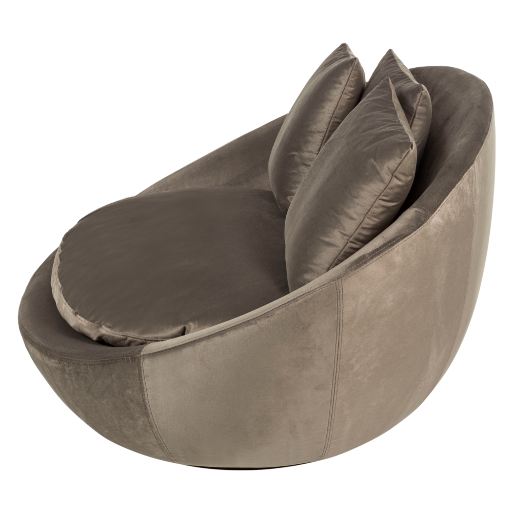 LOVELY YEŞİL KADİFE DÖNER KOLTUK