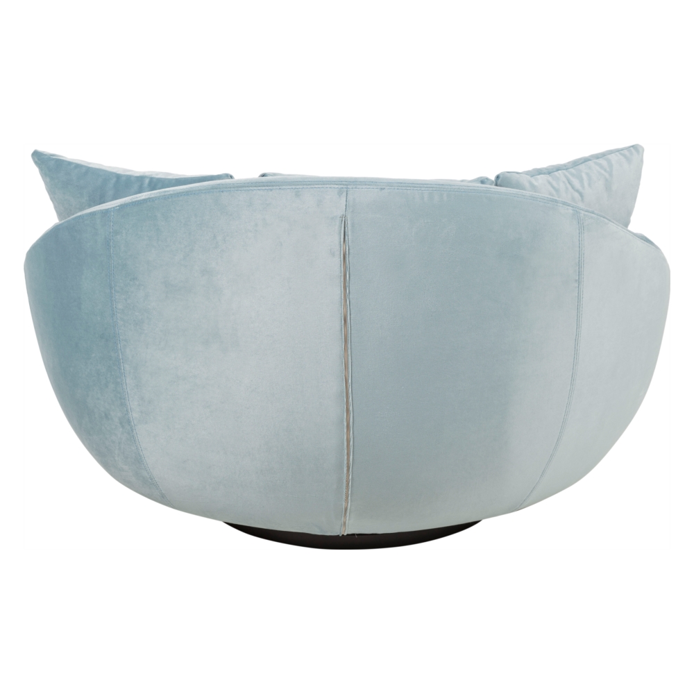 LOVELY AÇIK MAVİ KADİFE DÖNER KOLTUK