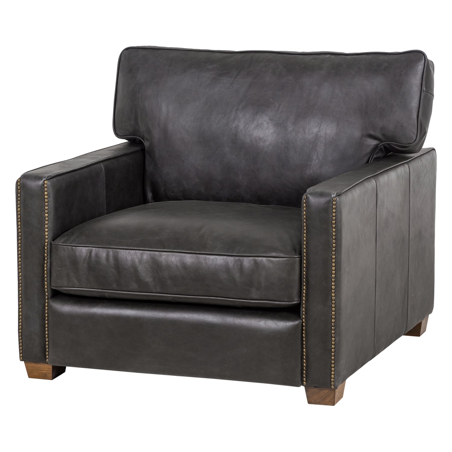 VISCOUNT WILLIAM TEKLİ DERİ KOLTUK NATURAL WASHED EBONY