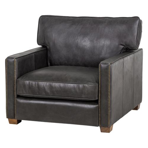  VISCOUNT WILLIAM TEKLİ DERİ KOLTUK NATURAL WASHED EBONY