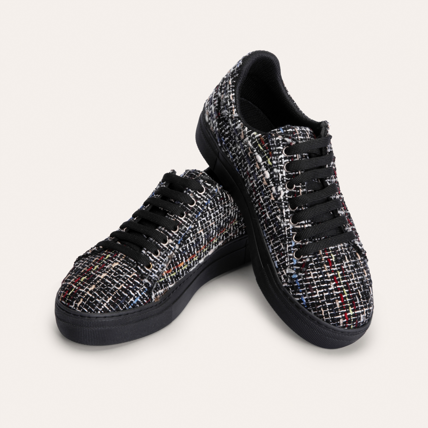 BAĞLAMA DETAYLI KUMAŞ SNEAKER SPOR AYAKKABI