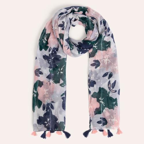  ÇİÇEK DESENLİ PÜSKÜL DETAYLI DOKUMA ŞAL