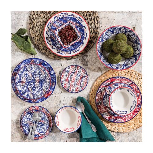  ETNİCO SERVİS TABAĞI 25CM KIRMIZI