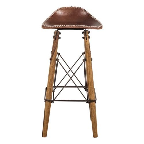  GRETCHEN MASİF AHŞAP BAR SANDALYESİ