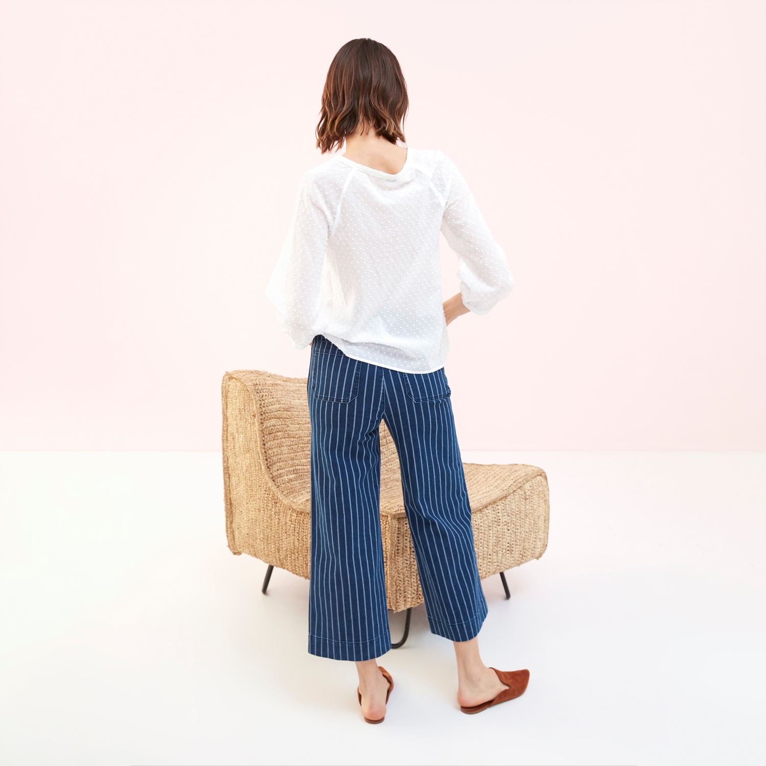 ÇİZGİLİ JEAN PANTOLON