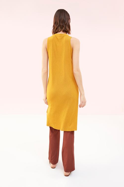  MİDİ BOY KOLSUZ ELBİSE