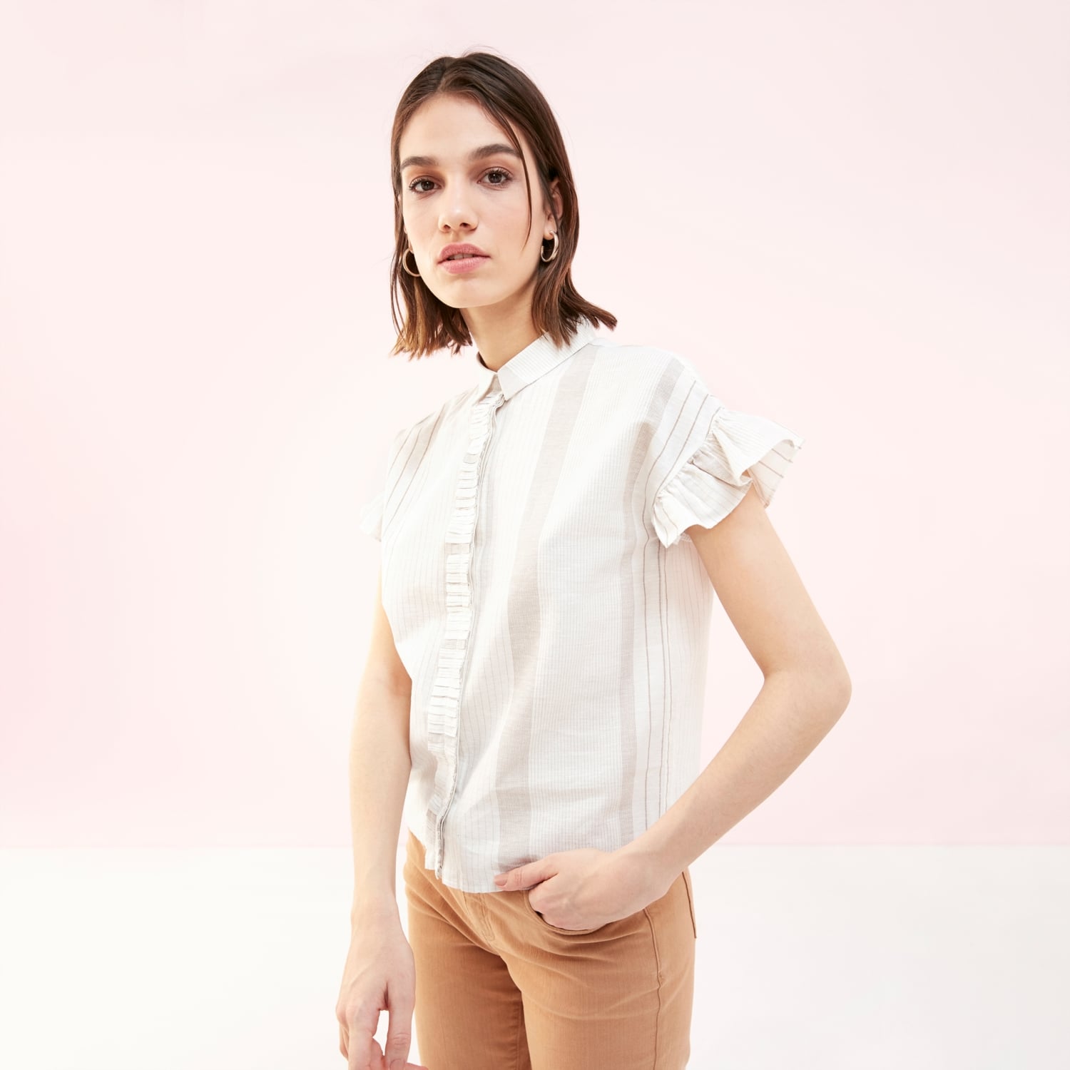 KISA KOLLU REGULAR PAMUKLU GÖMLEK