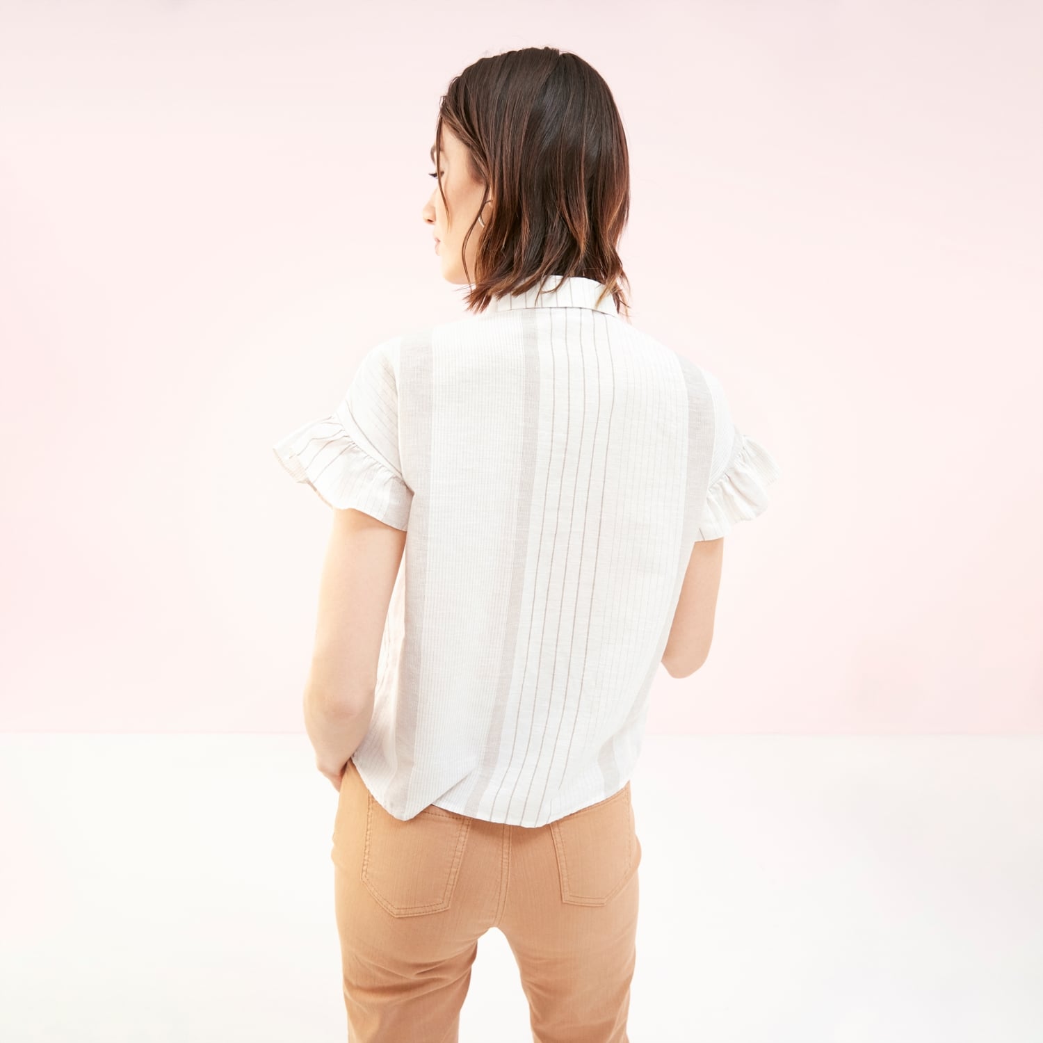 KISA KOLLU REGULAR PAMUKLU GÖMLEK