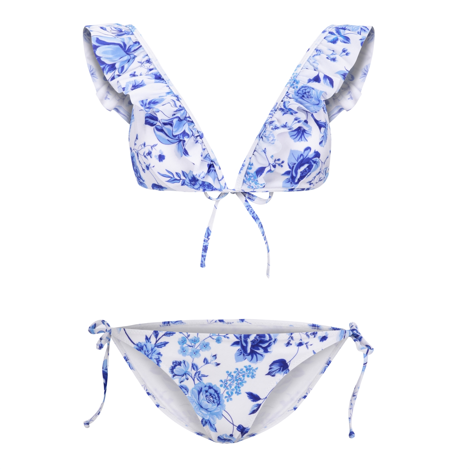 YAPRAK DESENLİ BAĞLAMALI BİKİNİ ALTI