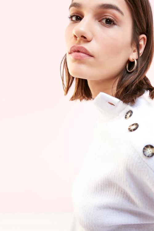  OMUZ DÜĞMELİ BALIKÇI YAKA KAZAK