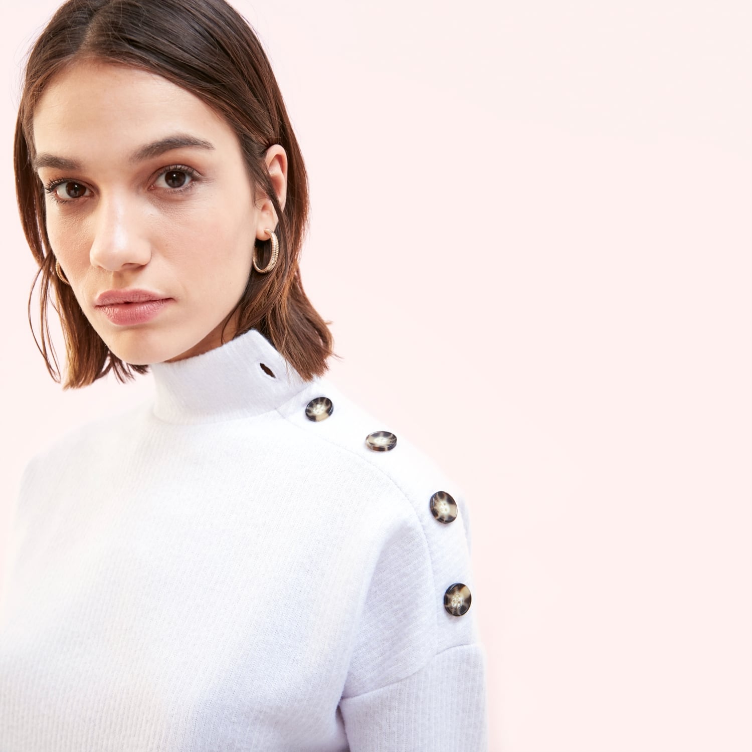 OMUZ DÜĞMELİ BALIKÇI YAKA KAZAK