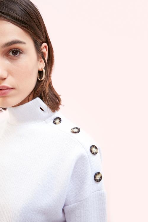  OMUZ DÜĞMELİ BALIKÇI YAKA KAZAK