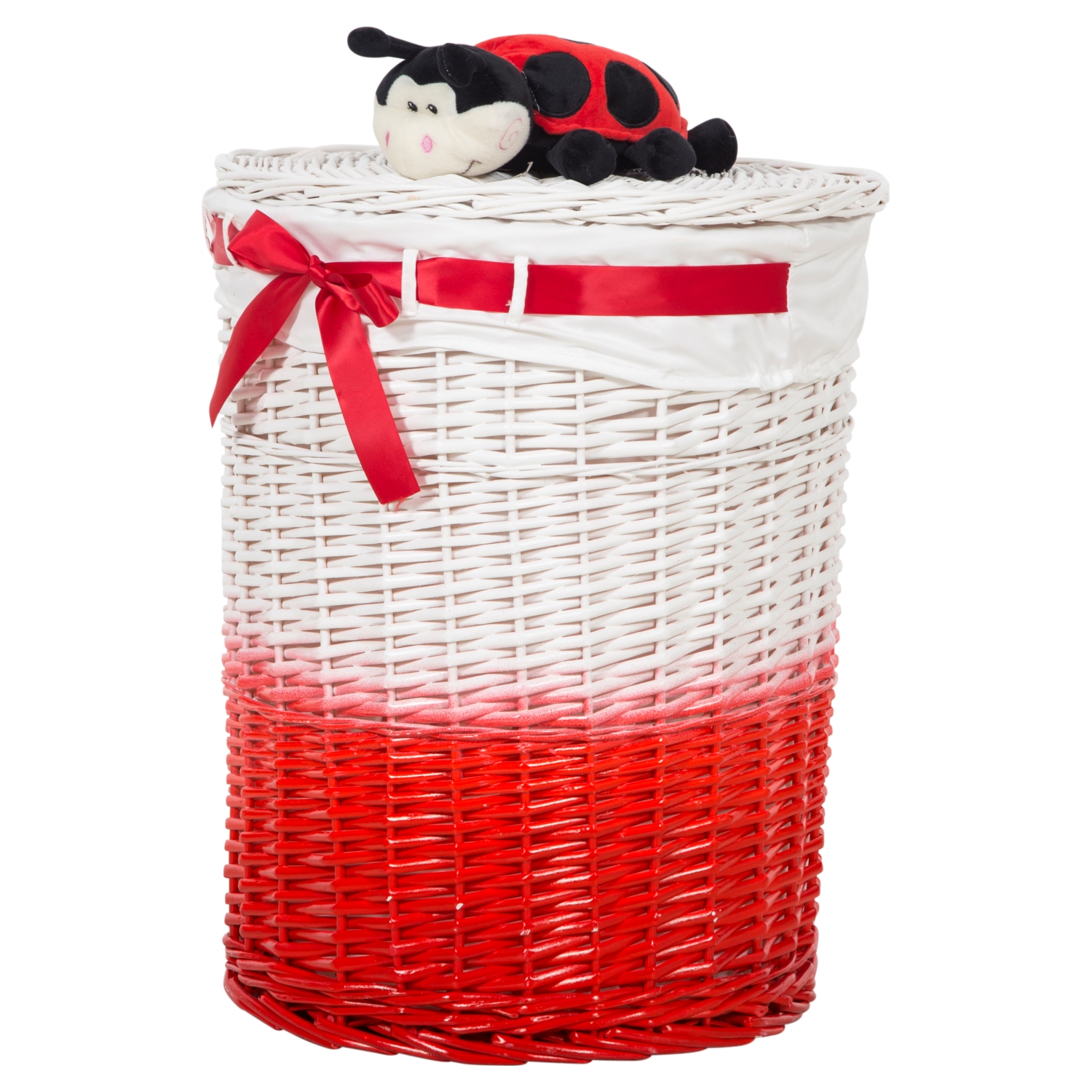 LADYBUG KIRMIZI ÇAMAŞIR SEPETİ YUVARLAK L