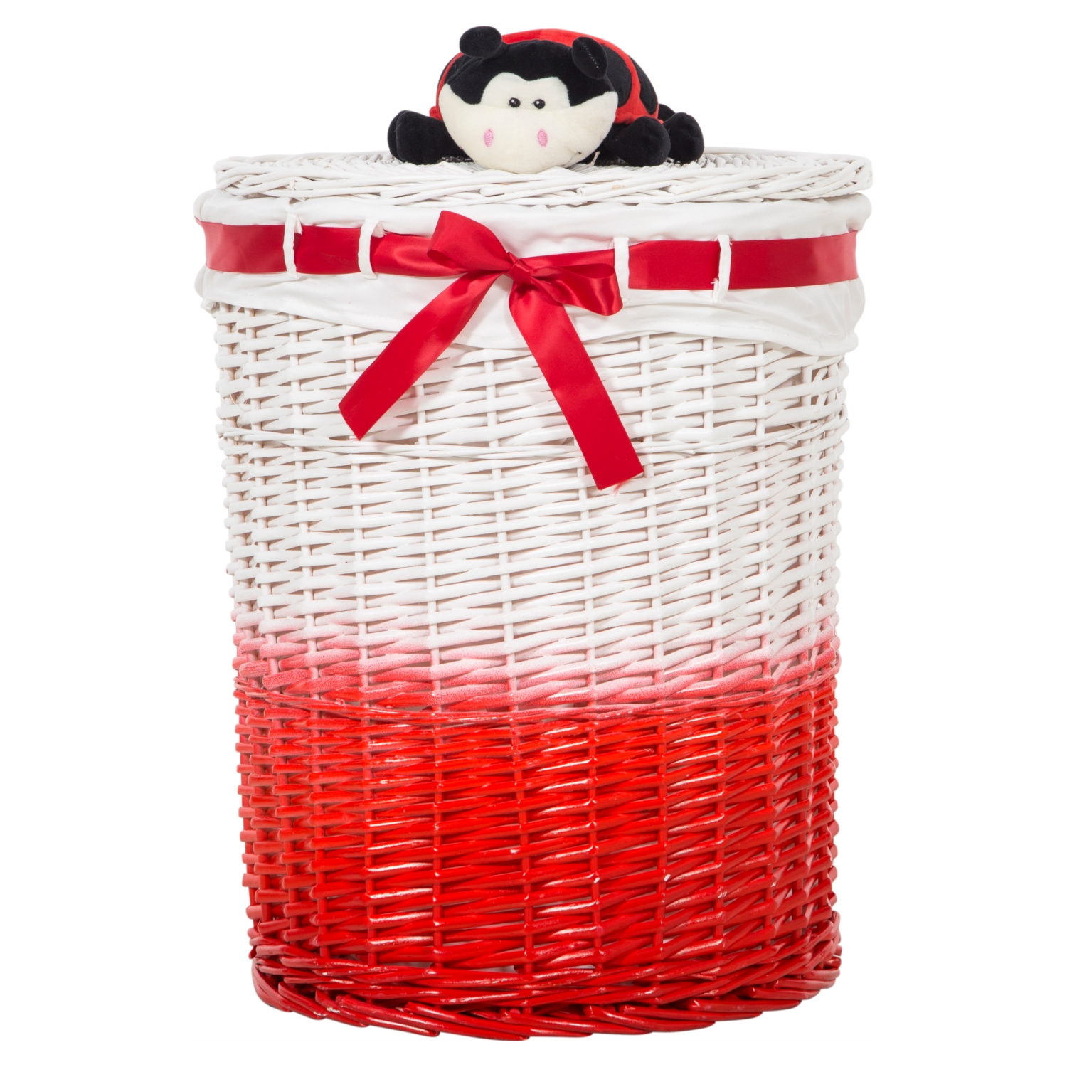 LADYBUG KIRMIZI ÇAMAŞIR SEPETİ YUVARLAK L