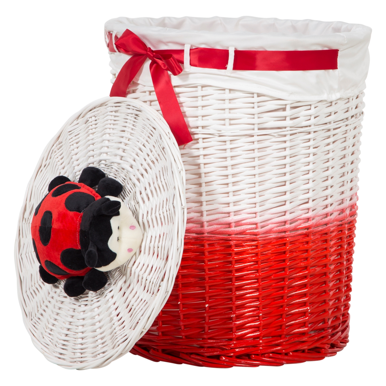 LADYBUG KIRMIZI ÇAMAŞIR SEPETİ YUVARLAK L