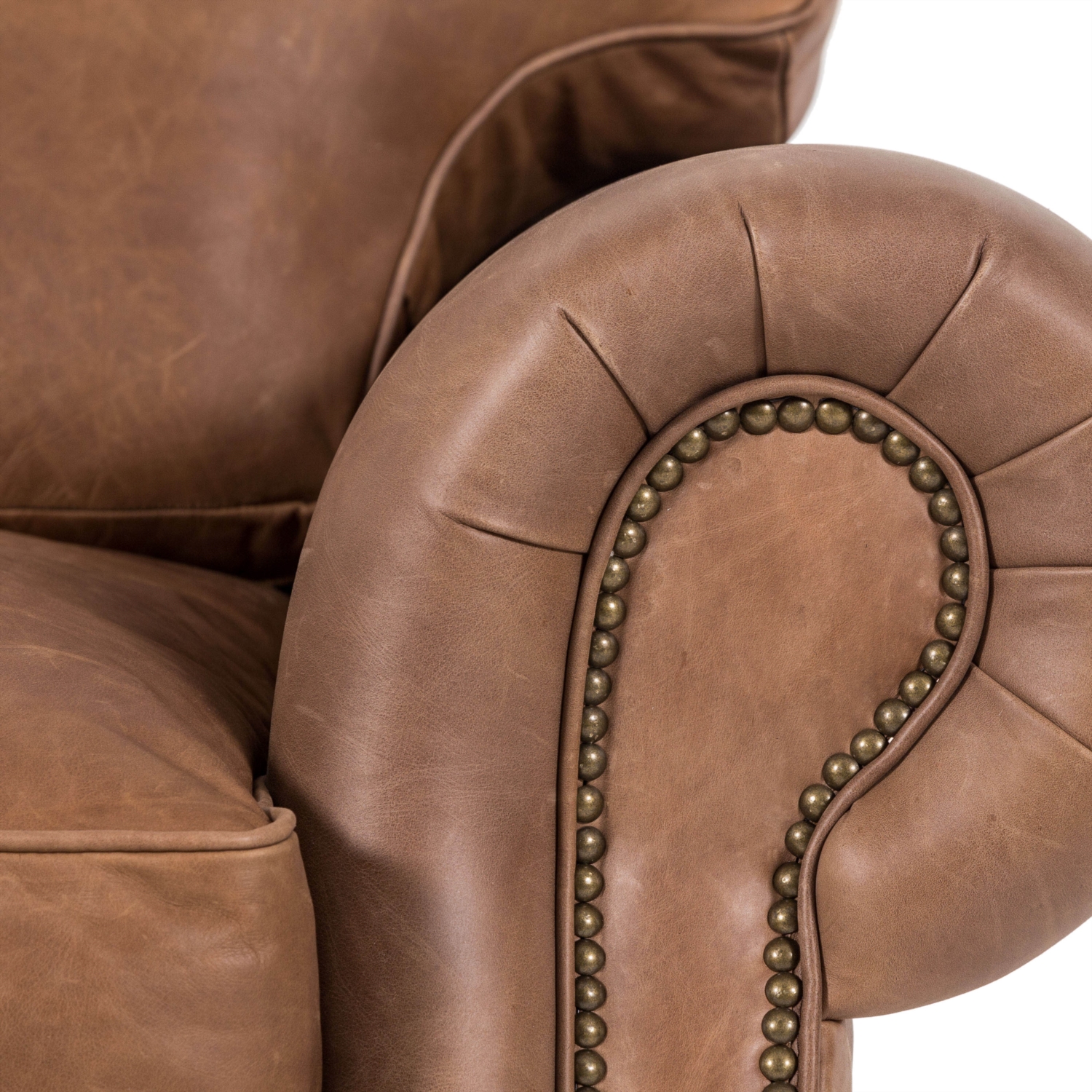 BALMORAL TEKLİ DERİ KOLTUK NATURAL WASHED CHOCOLATE