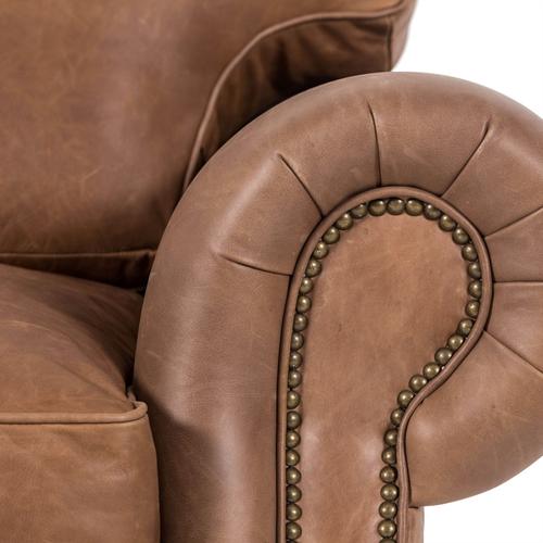  BALMORAL TEKLİ DERİ KOLTUK NATURAL WASHED CHOCOLATE