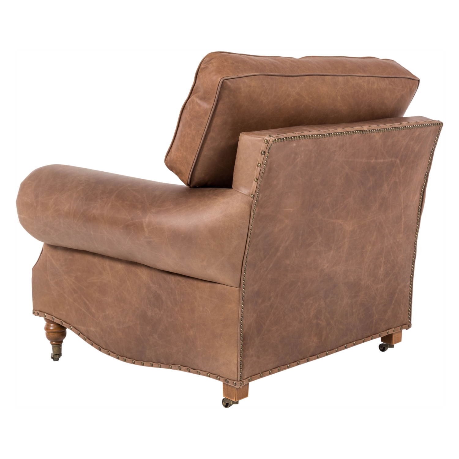 BALMORAL TEKLİ DERİ KOLTUK NATURAL WASHED CHOCOLATE