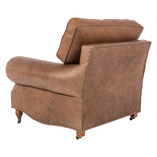  BALMORAL TEKLİ DERİ KOLTUK NATURAL WASHED CHOCOLATE