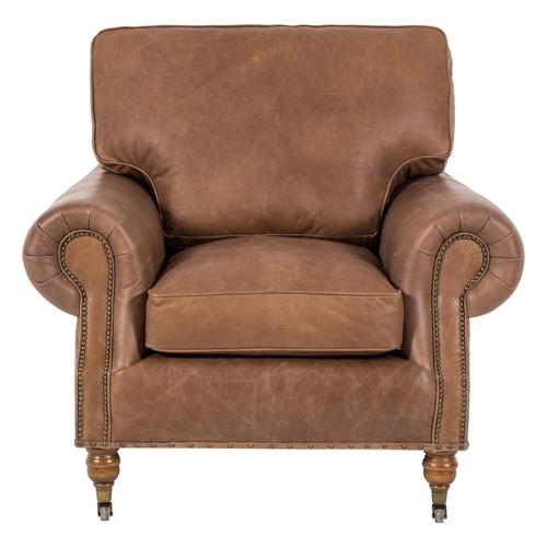  BALMORAL TEKLİ DERİ KOLTUK NATURAL WASHED CHOCOLATE